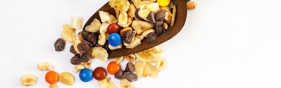 Trail mix with candies