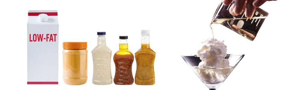 Low fat food with hydrogenation process