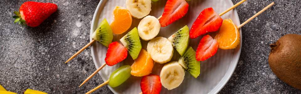 Fruits skewer.