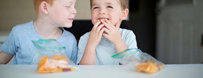 Children snacking