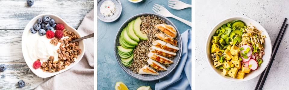 Healthy balanced meals