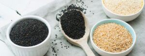 Black and white sesame seeds