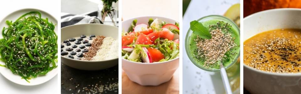 Adding sesame seeds to food